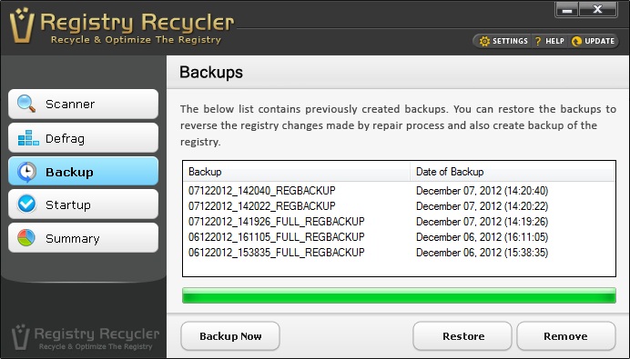 registry backup scheduler